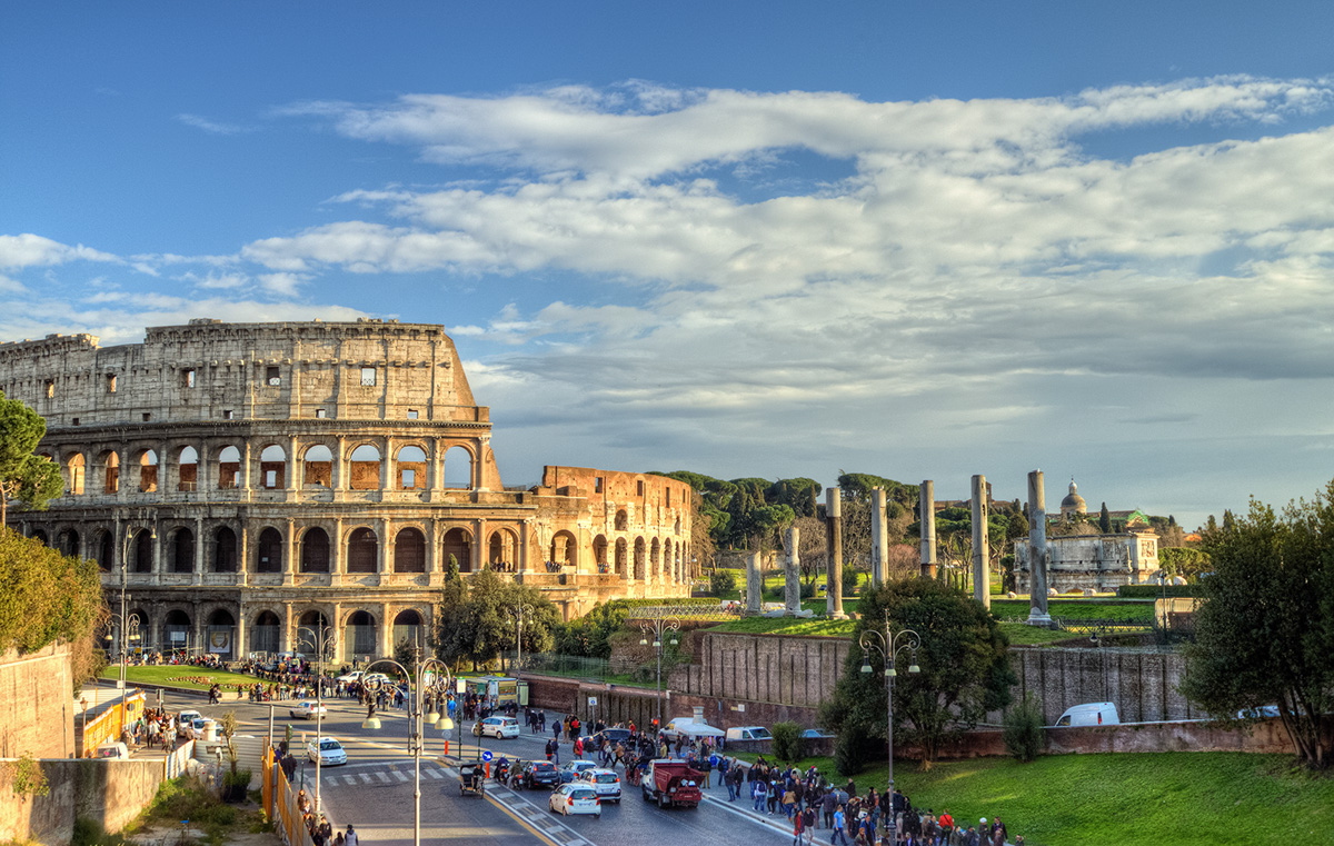 Rome Italy HDR Photomatix niksoftware Street cityscape city blue hour