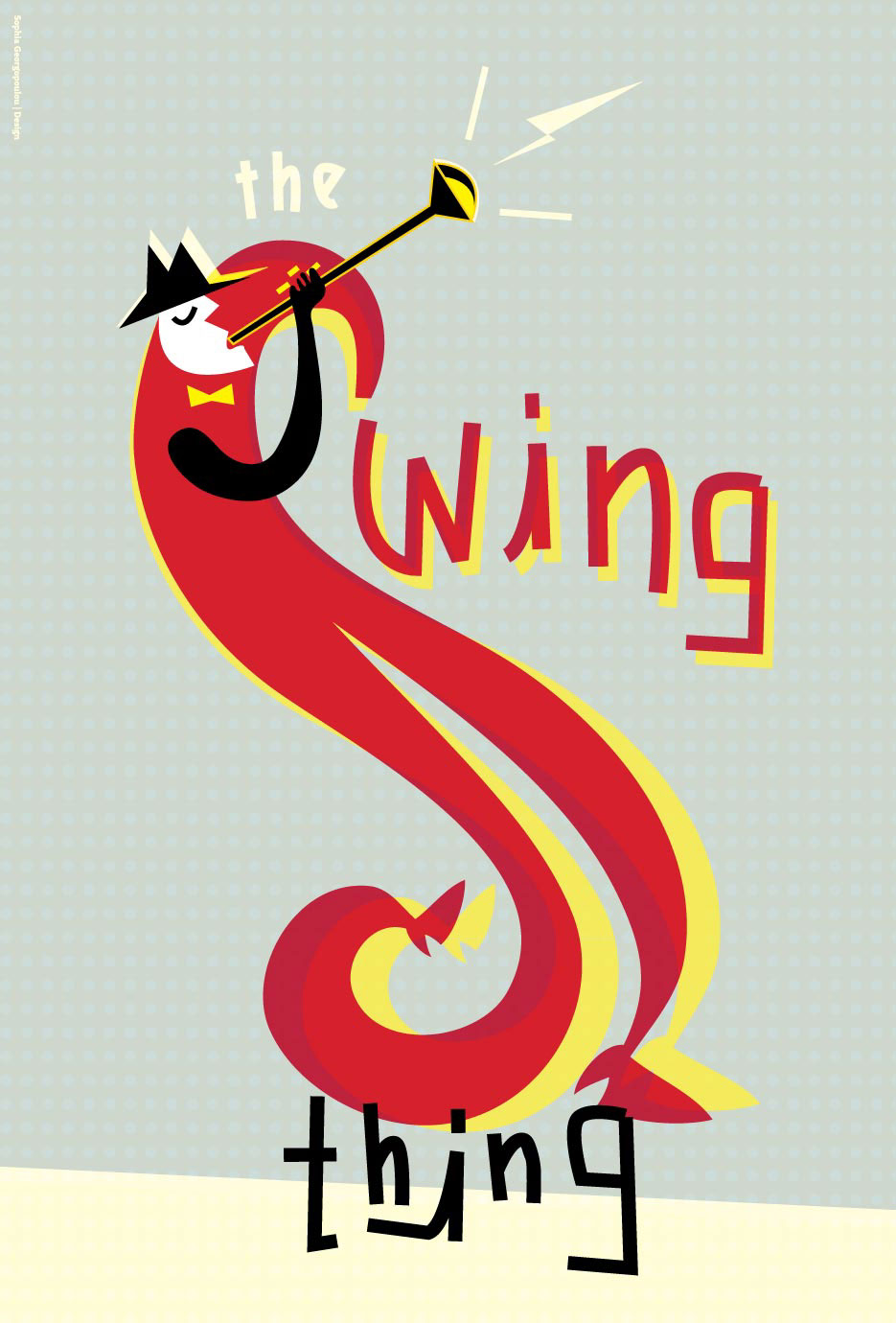 swing posters Exhibition  prints Retro DANCE   jazz instruments silkscreen tattoo films Event logo greek brand