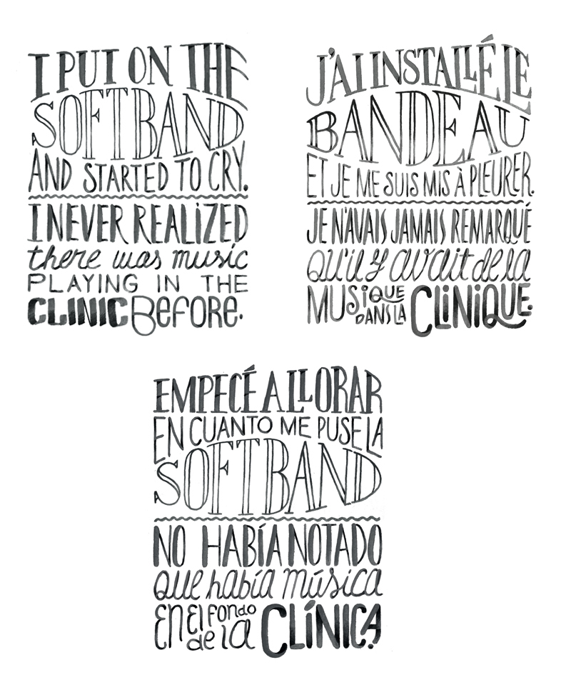 lettering watercolor hand-drawn letters brochure headlines colombia medellin