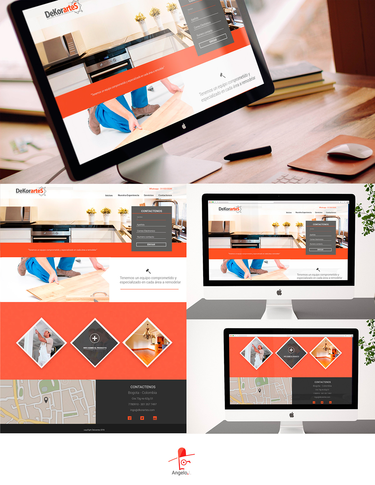 Mockup  diseño Diseño web