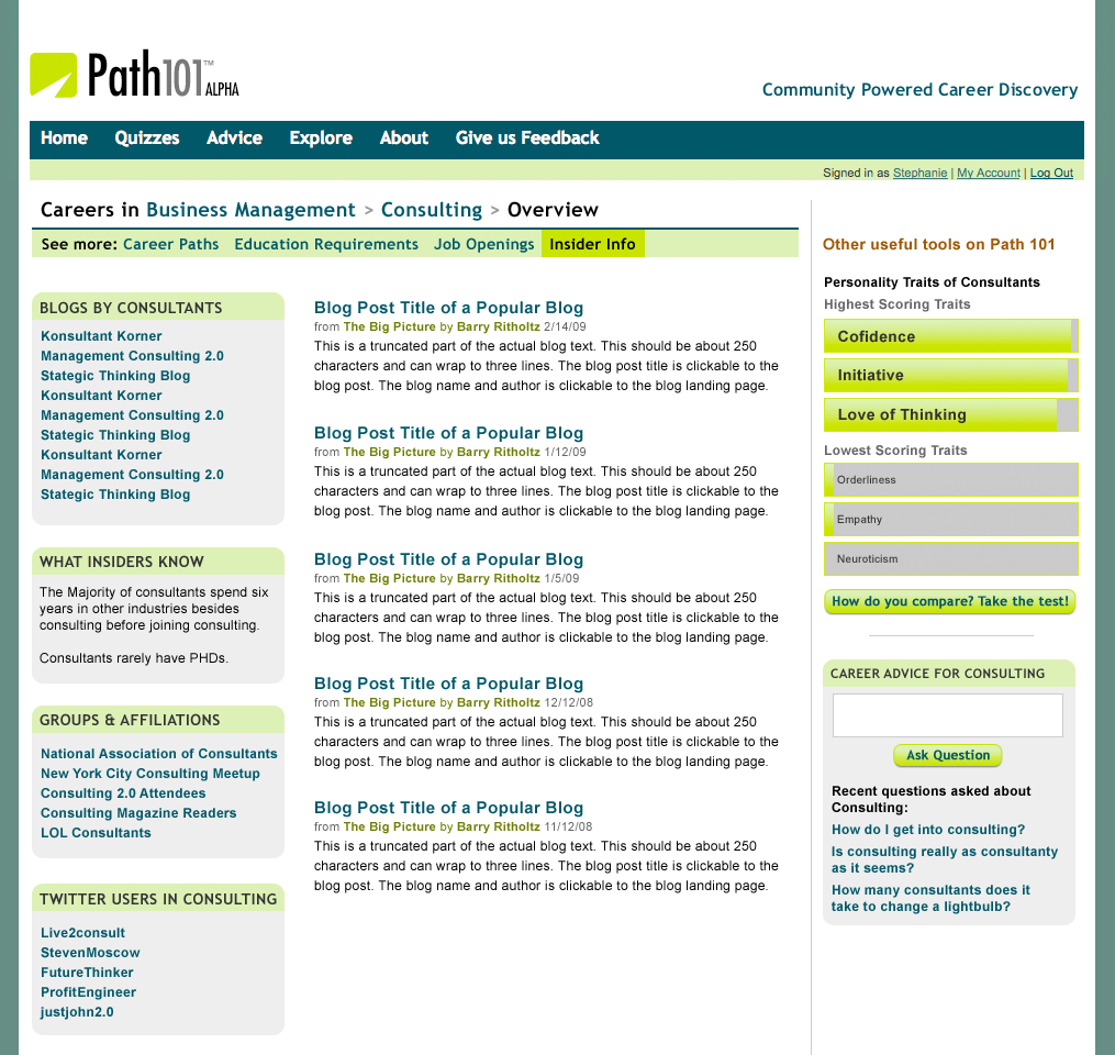 Path101.com Career discovery start-up