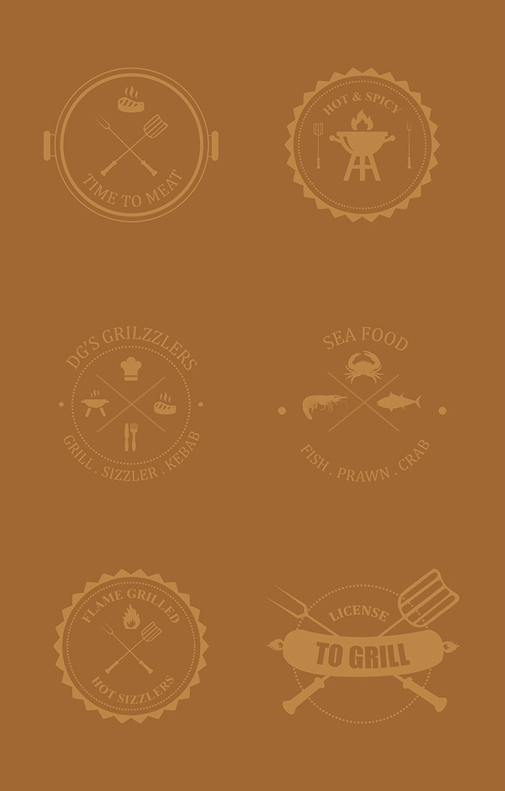 restaurant grill sizzler logo environmental design