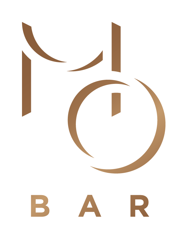 bar cocktail Hospitality Mystic menu collage Mixology gold logo oriental