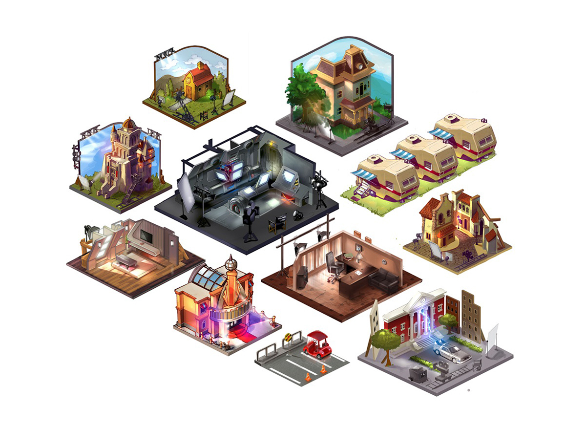 Isometric Game Assets Game Art concept art iPad Game strategy game