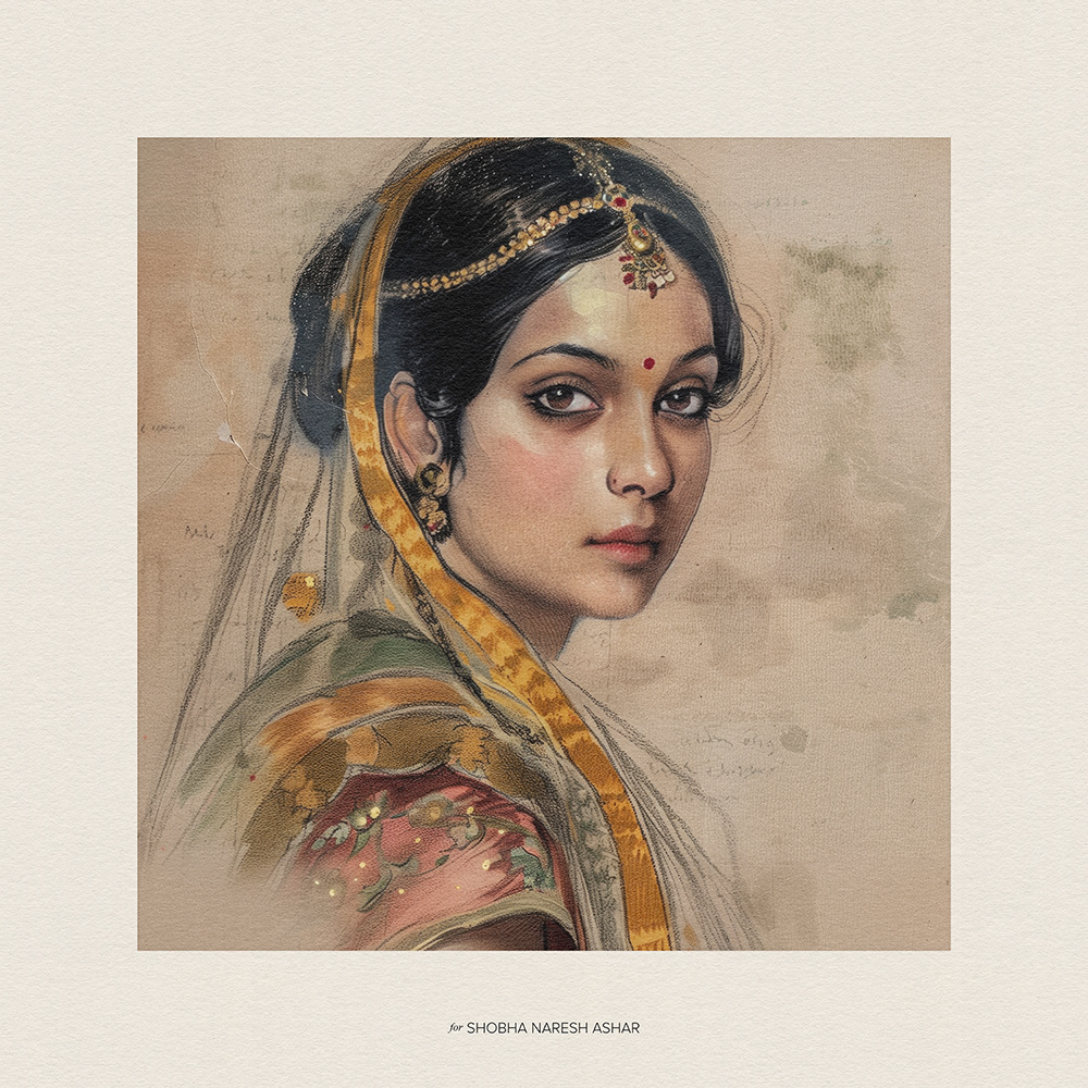 indian Indian art Indian woman indian women illustrator mumbai indian woman art Indian Woman Paintings Indian Woman Watercolor Visual Artist India