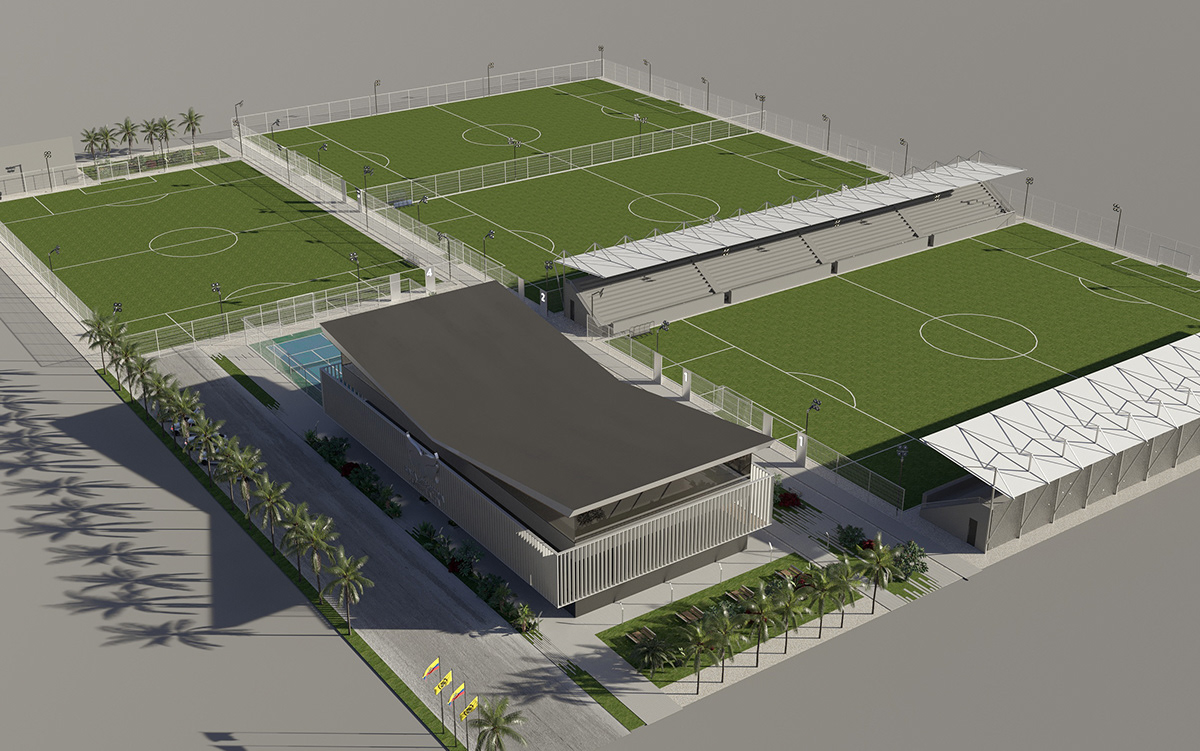 football soccer sports exterior design concept exterior architecture visualization public space