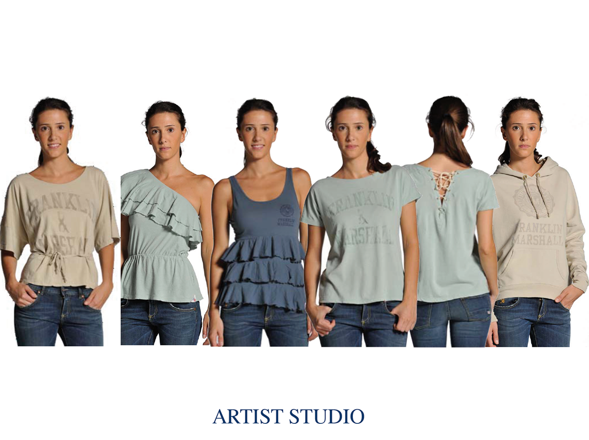 design ss 13 franklinandmarshall womenswear cotton linen fabric glitter print  Garment Dyed washes details
