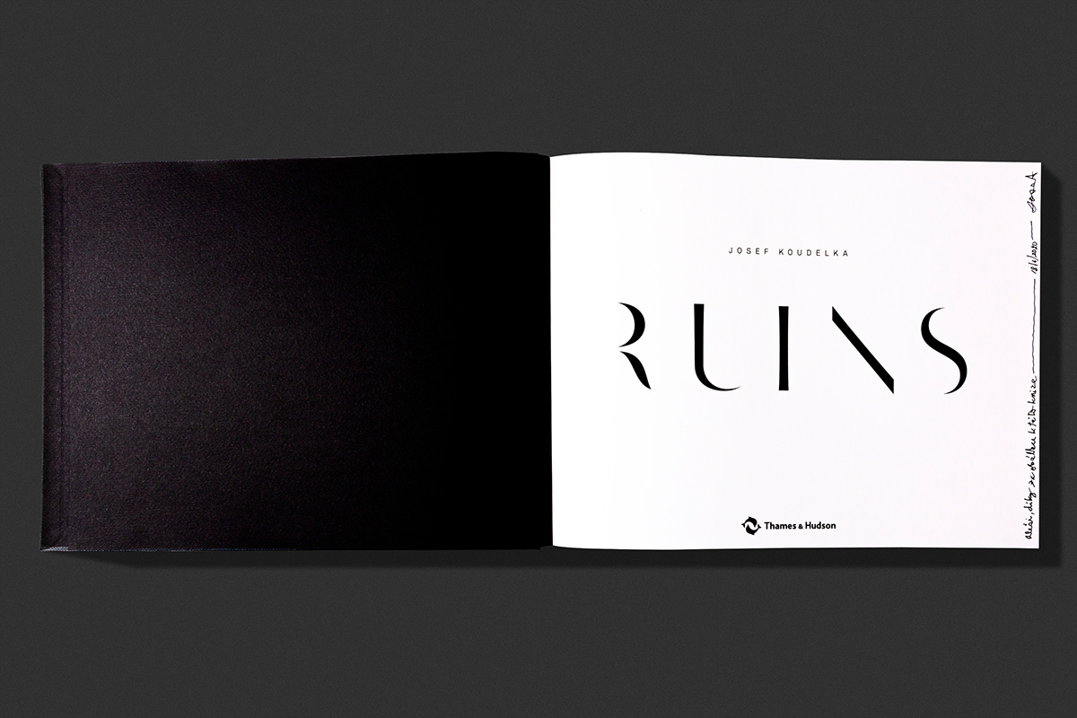 ales najbrt book brand Custom Exhibition  identity Josef Koudelka logo ruins typography  