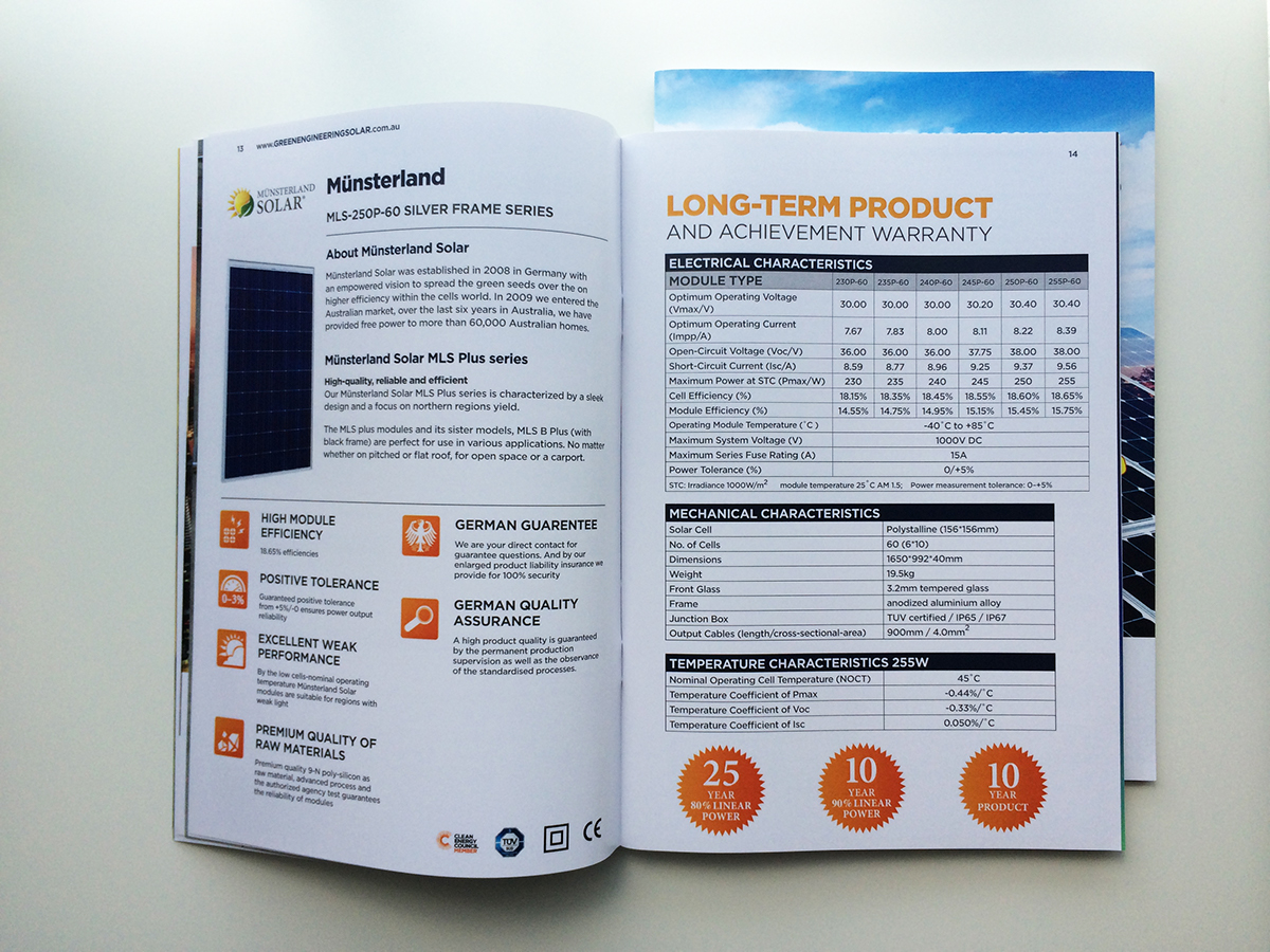 GREEN ENGINEERING SOLAR product brochure solar panel Inverter