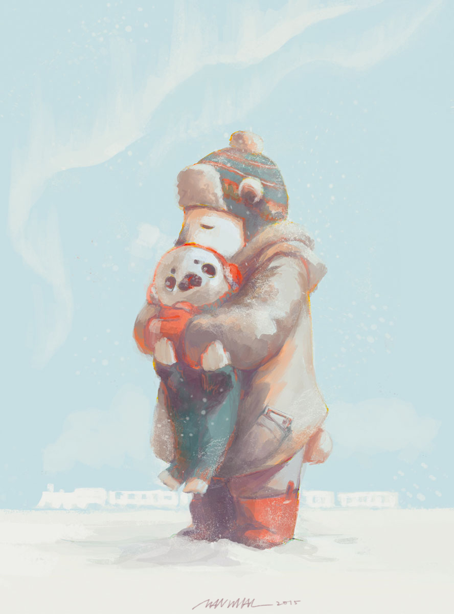 Christmas xmas animal winter story Character snow White child FOX rabbit owl bear warm reindeer