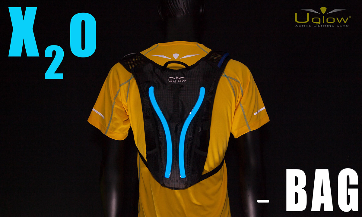 X2O active lighting back pack glow