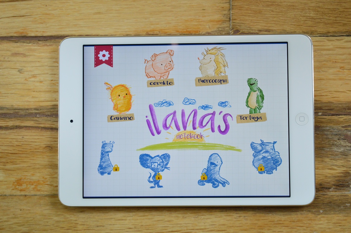 ilana notebook girl app animals