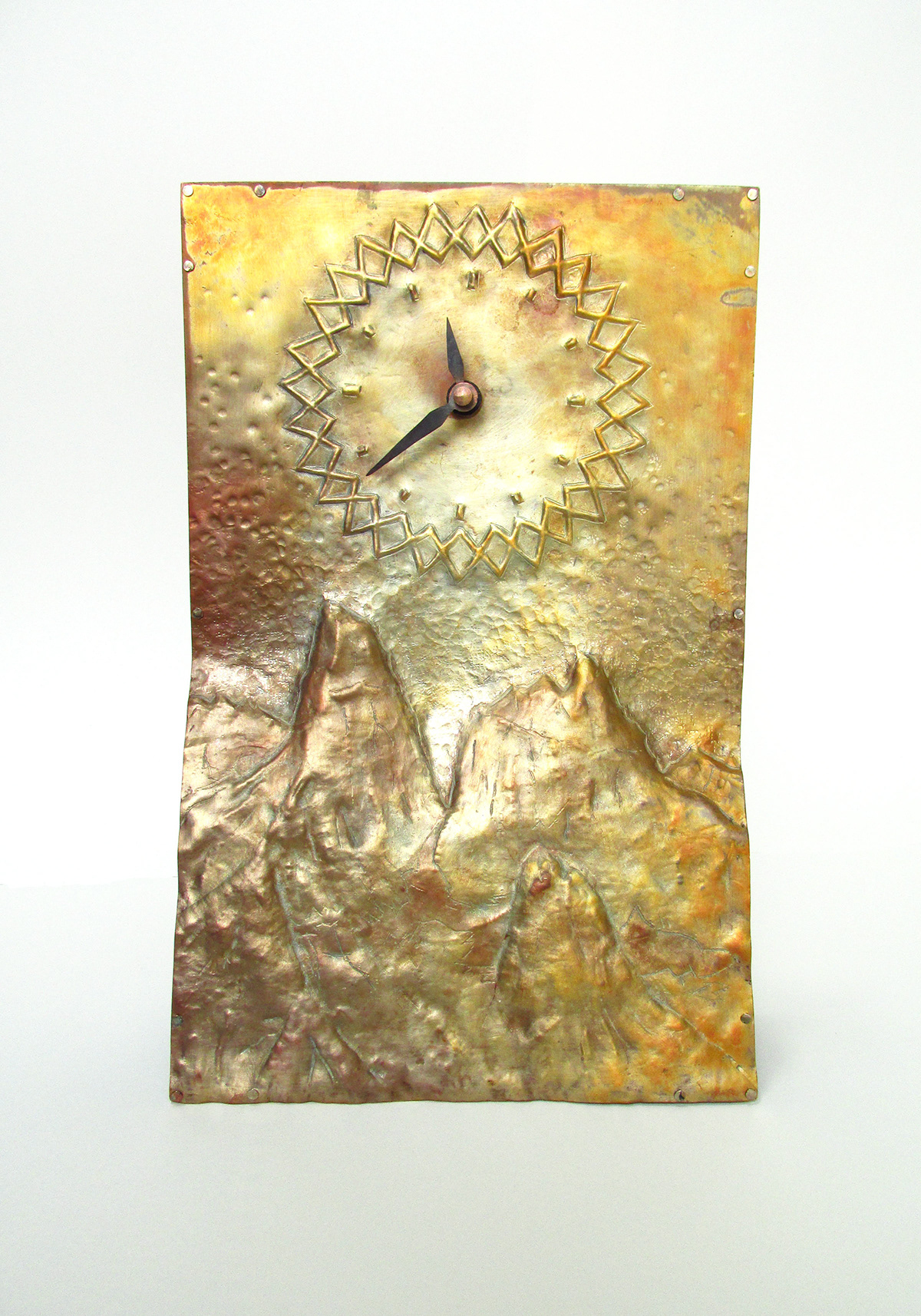 clock repousse Chasing laser cutter mountain copper