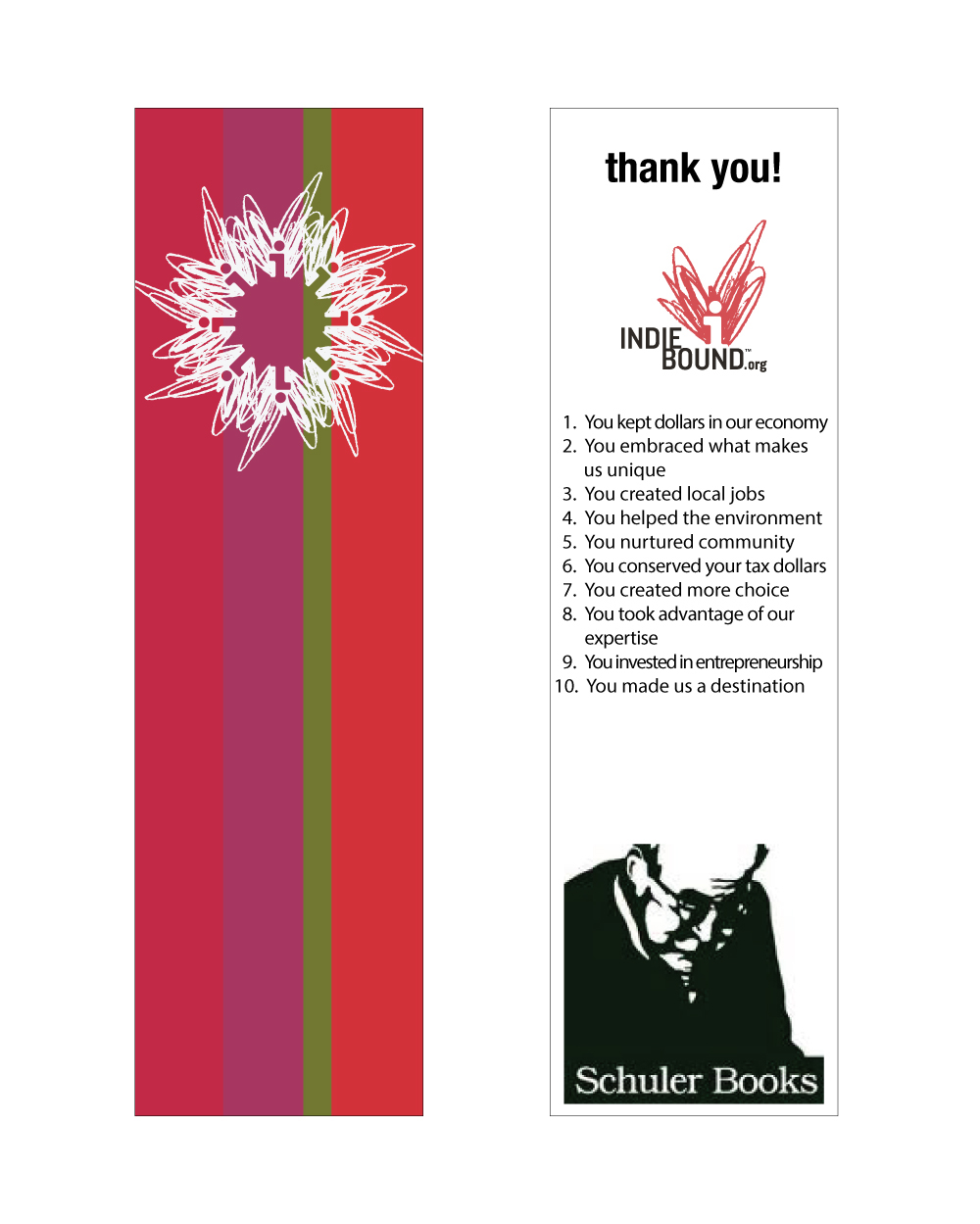 Holiday poster postcard Independent Bookstore indiebound bookmark