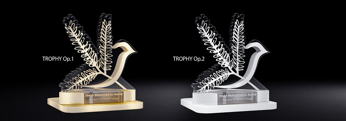 3D award design duabi Event Exhibition  Stage tolerance trophy UAE
