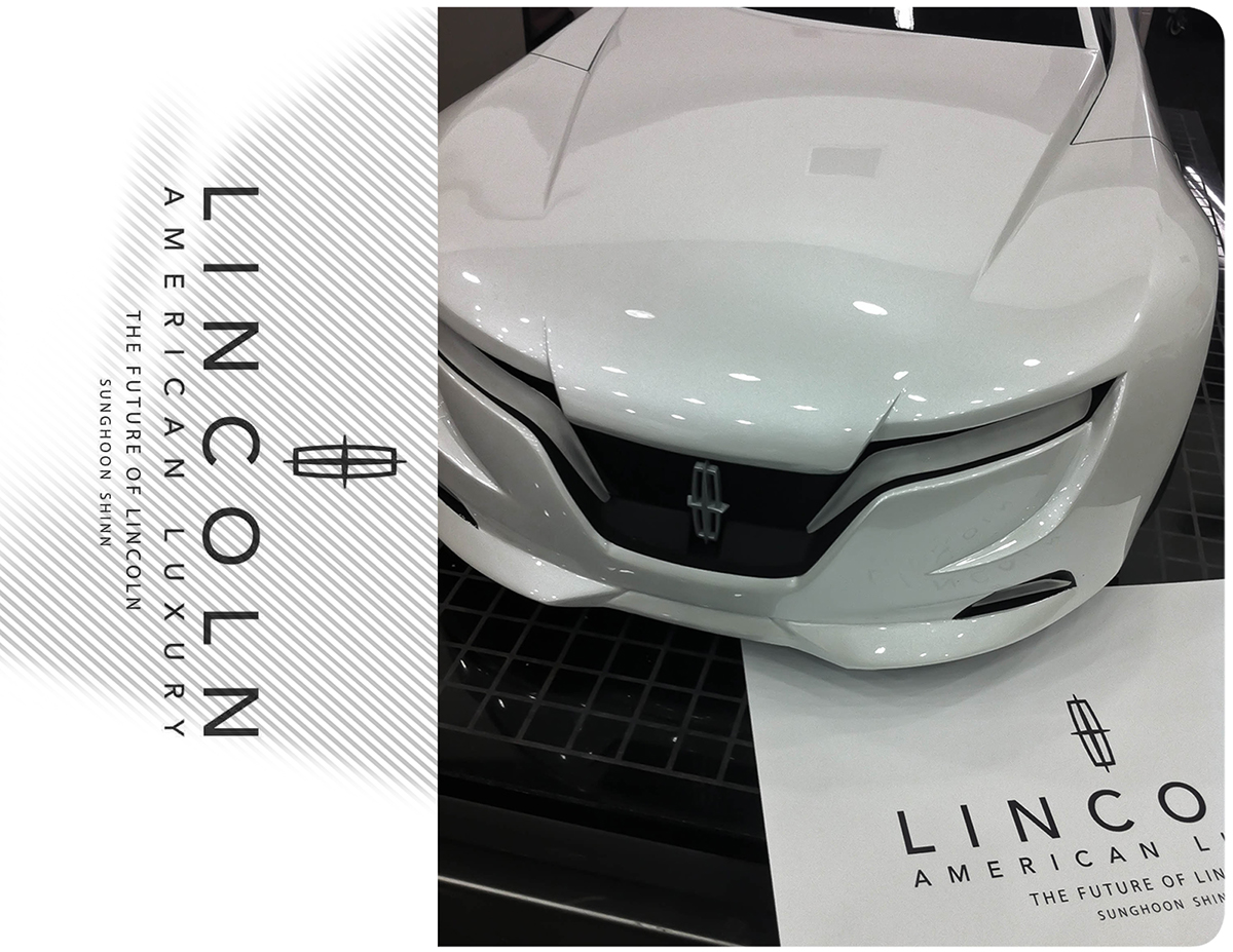 lincoln  automotive design Clay Model Interior exterior rendering sketch