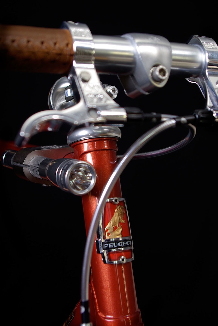Bike vintage light PEUGEOT maglite Bicycle brooks fixed gear single speed fixe frame