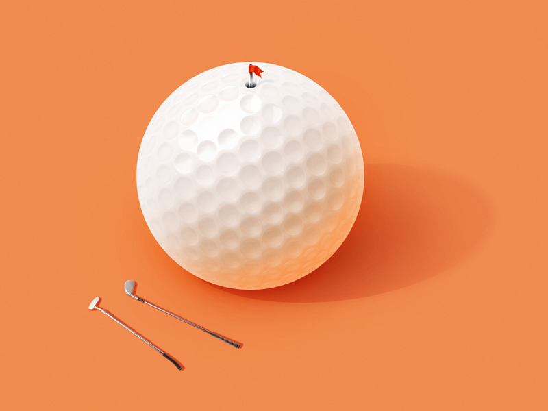 Icon icons graphics ball grass golf playing MINI Fun sport flag metal light