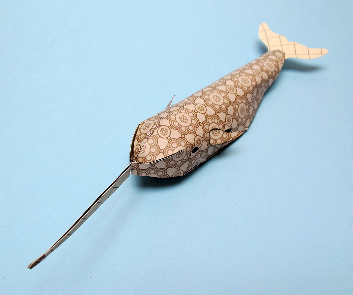 paper craft  narwhal paper engineering