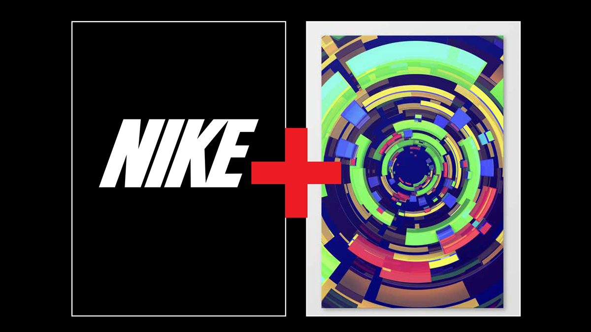 Nike Sportswear graphics typography   neon Fashion  Apparel Design sports 3D Advertising 