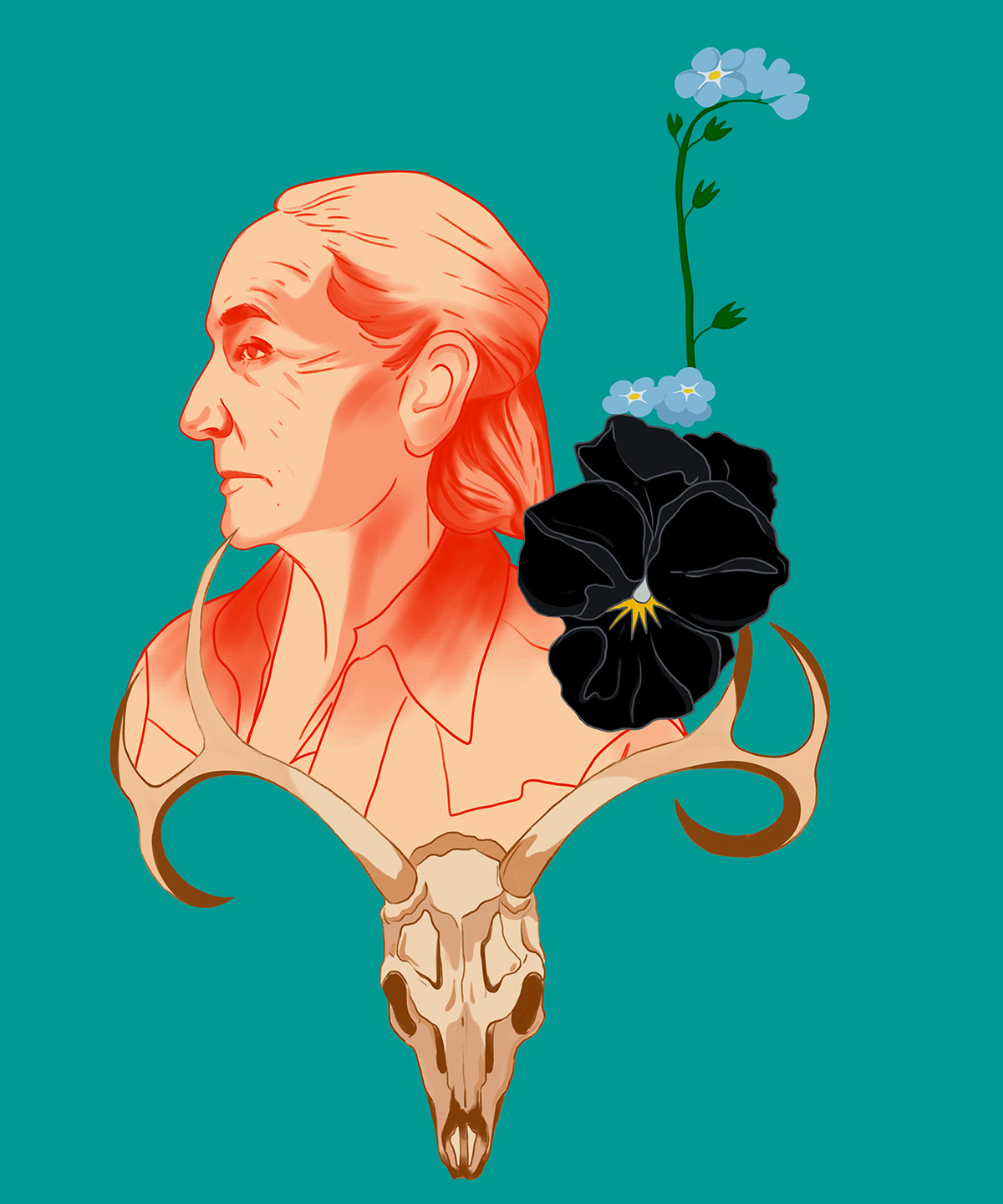 artist design digital illustration Drawing  editorial Frida Kahlo ILLUSTRATION  portrait poster