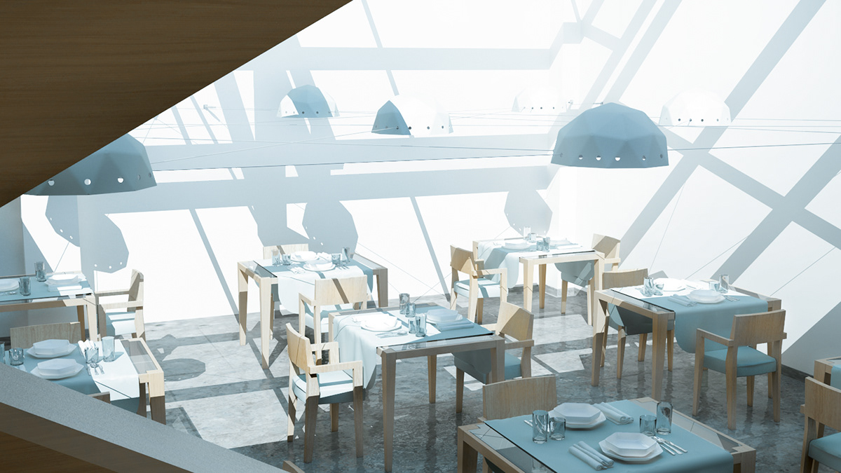 ethan gimenez jorge industrial design  3D architecture coffee shop design furniture hotel White wood