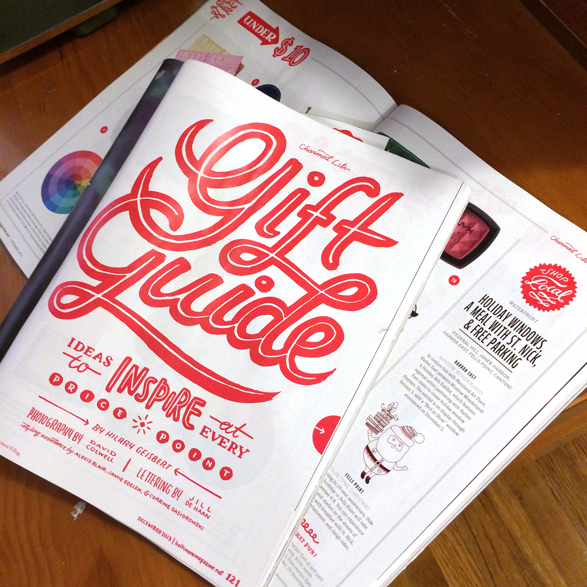 baltimore magazine lettering HAND LETTERING gift guide red Christmas