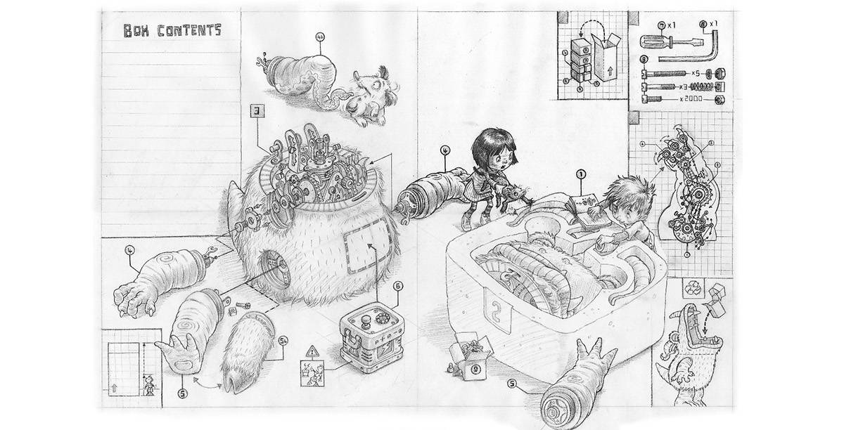 monsters children's book machine mechanical Macmillan Jonathan Emmett