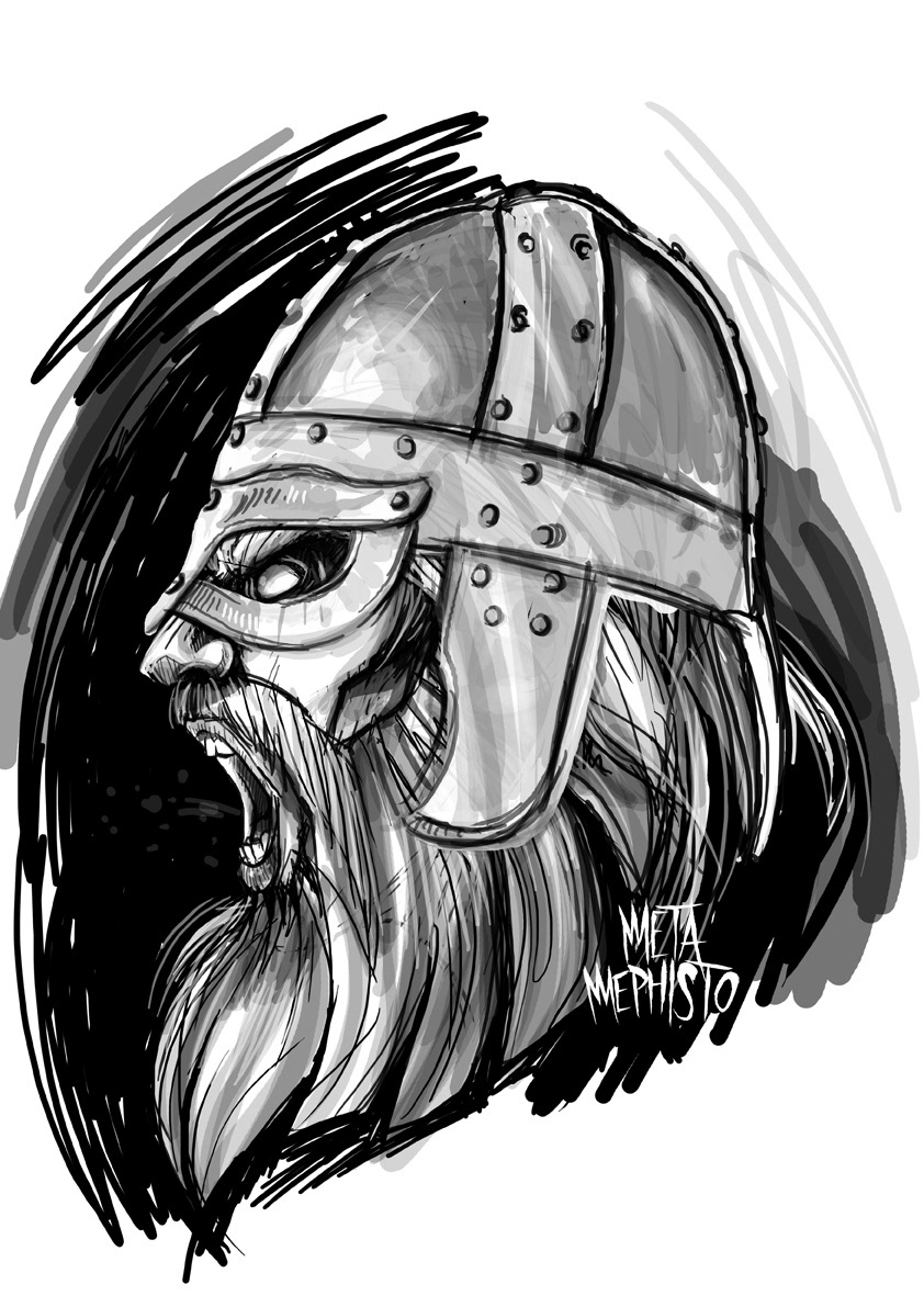metamephisto viking Celt Celtic t-shirt artwork Character design digital art vector