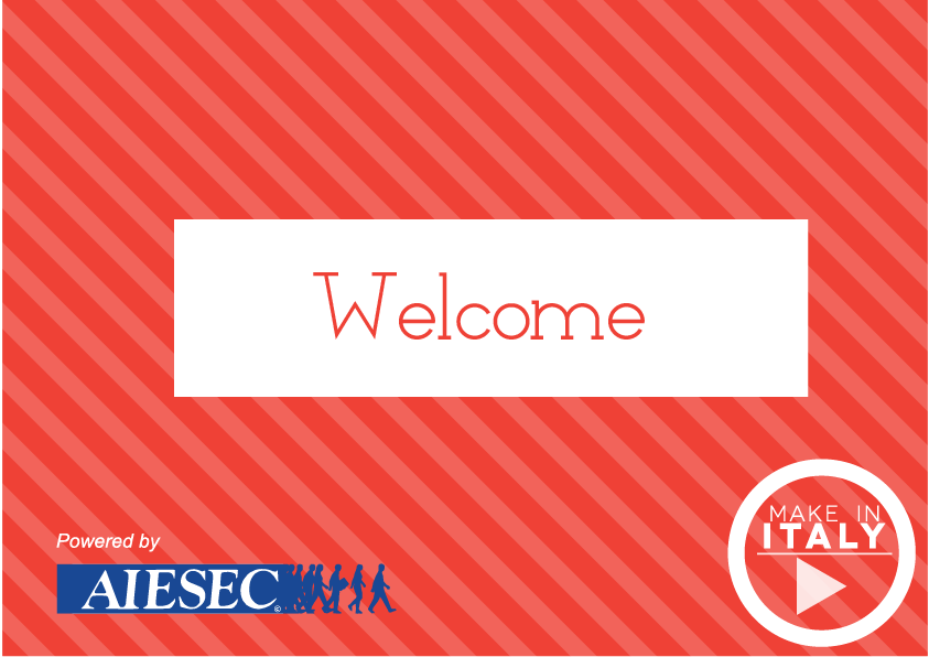 Italy AIESEC welcome