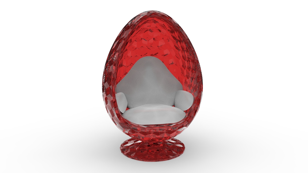 3D Render Maya modeling chair textures