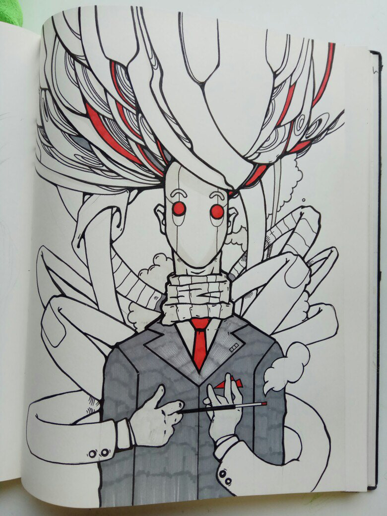 artwork Character design  Drawing  graphics handmade liner paper sketch sketch book персонаж