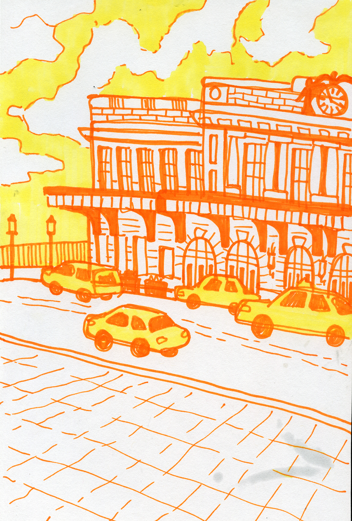 visual journalism Baltimore penn station sketchbook
