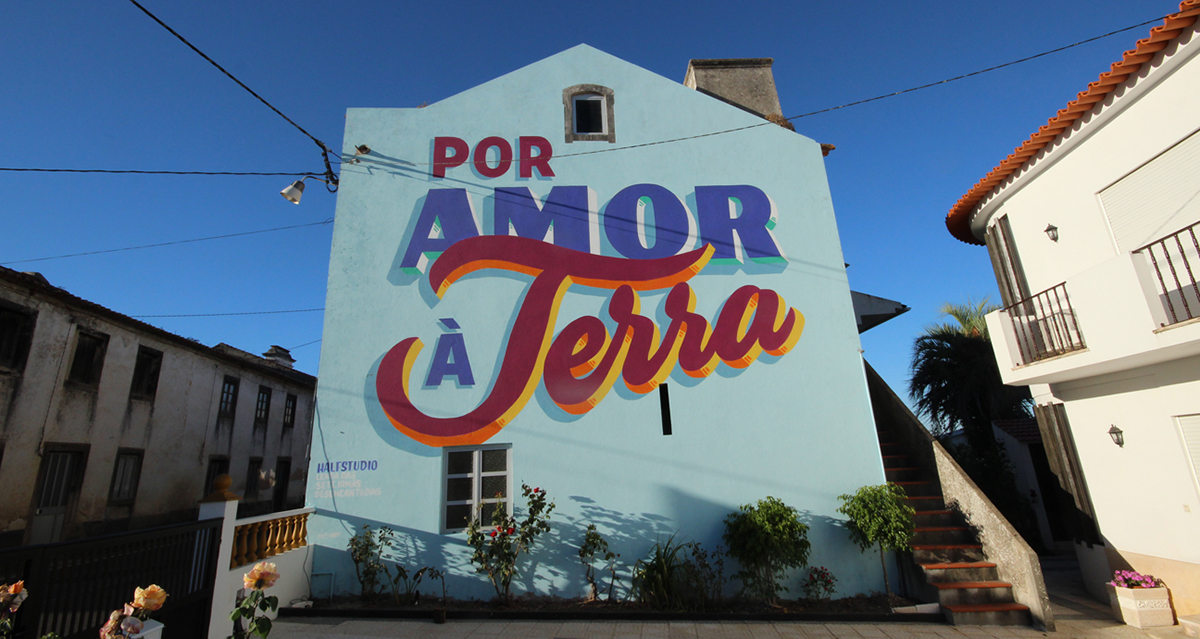 lettering type typography   Mural urban art art festival 3D shadow tridimensional handpainted