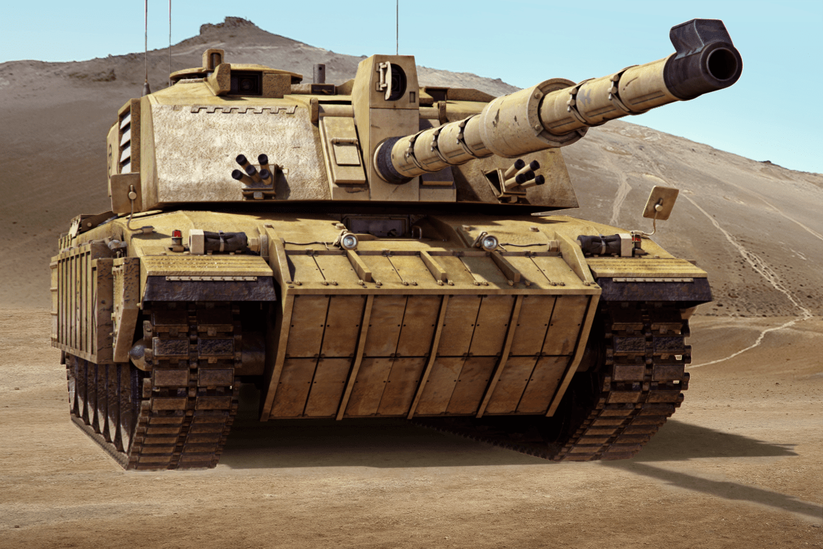 3D CG Tank Challenger 2 HardSurface 3d modeling 3ds max high-resolution