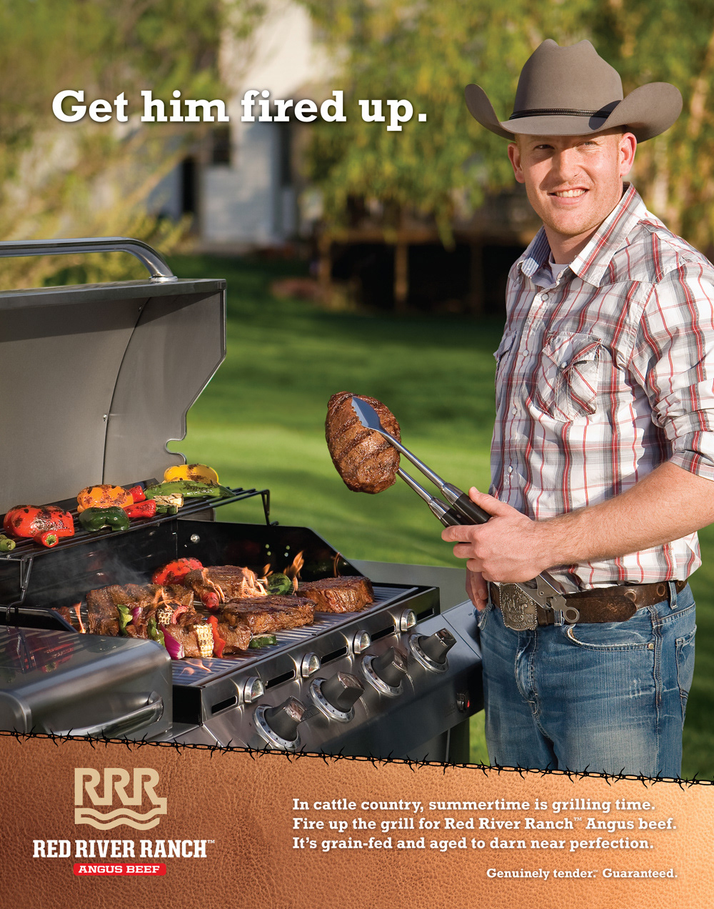 Red River Ranch angus beef Cowboy Jimmy Homeland Stores barbecue grilling steak grill oklahoma