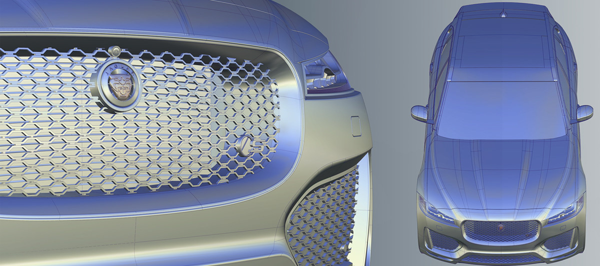 Class-A design surfacing jaguar automotive   generative design Alias Catia VRED car design