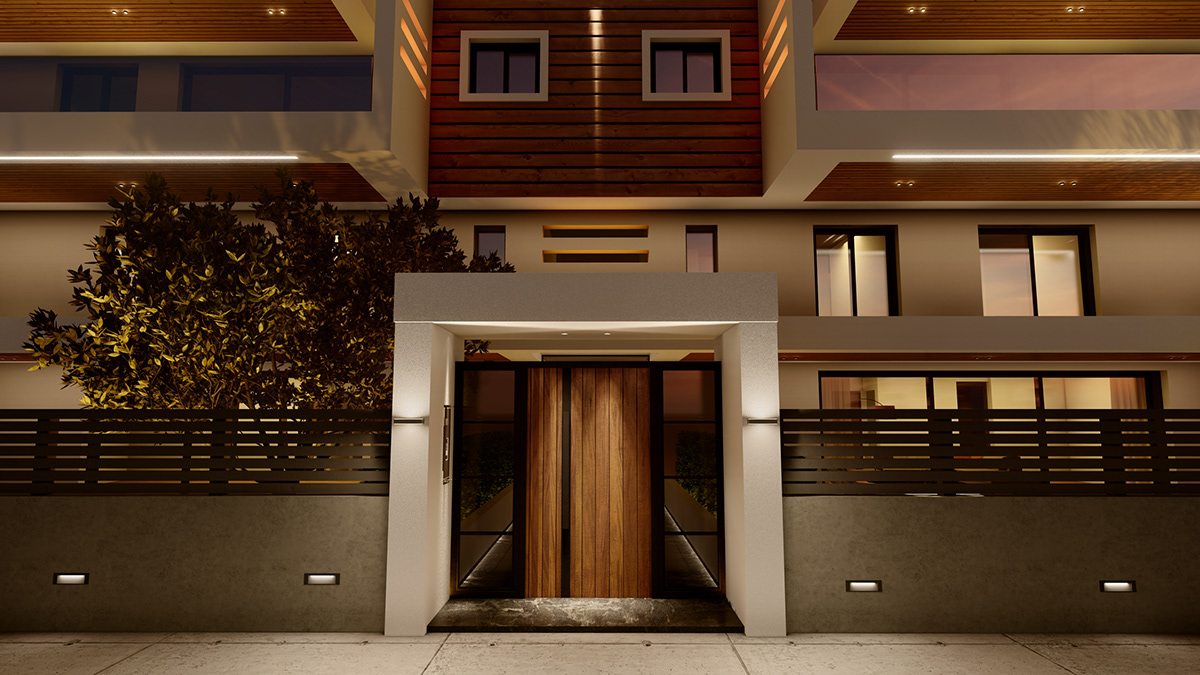 architectural visualization 3D exterior archviz architecture Render Lighting Designer