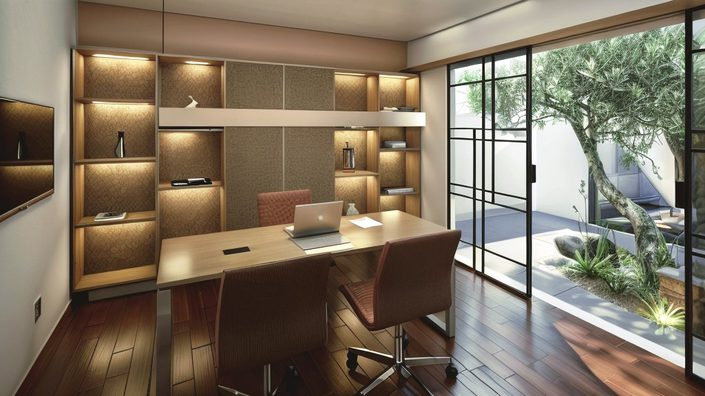 Office architecture Interior design 3D Render