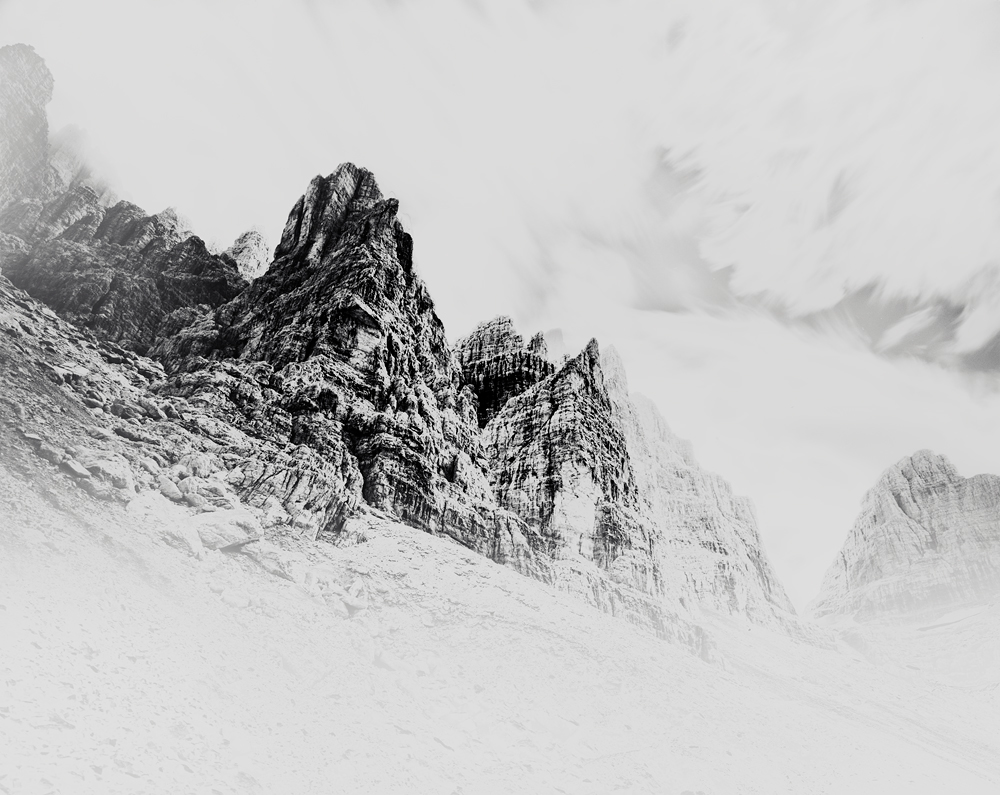 mountains monochrome White alps