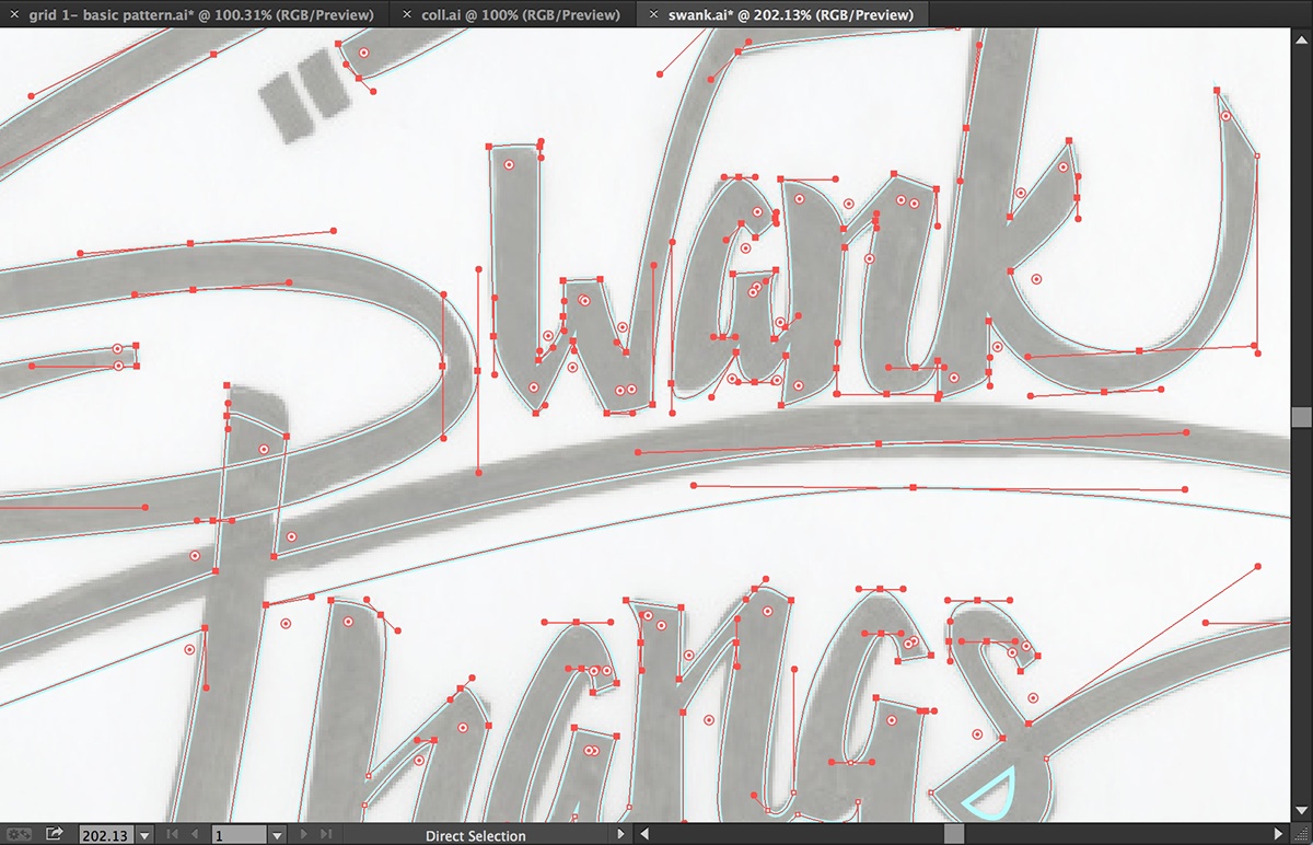 Swank swag hand letter vector art