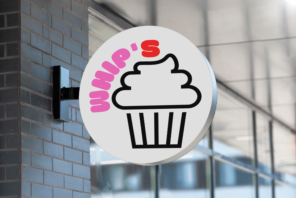 brand identity cupcakes menu graphic design  Logo Design