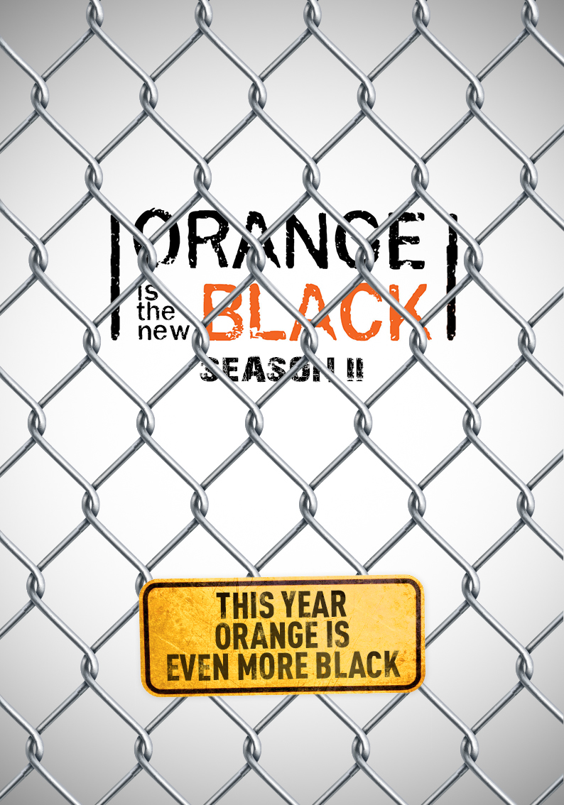 OITNB Orange is the new black federico mauro Netflix poster artwork visual campaign cage prison bars Cell tv show second season