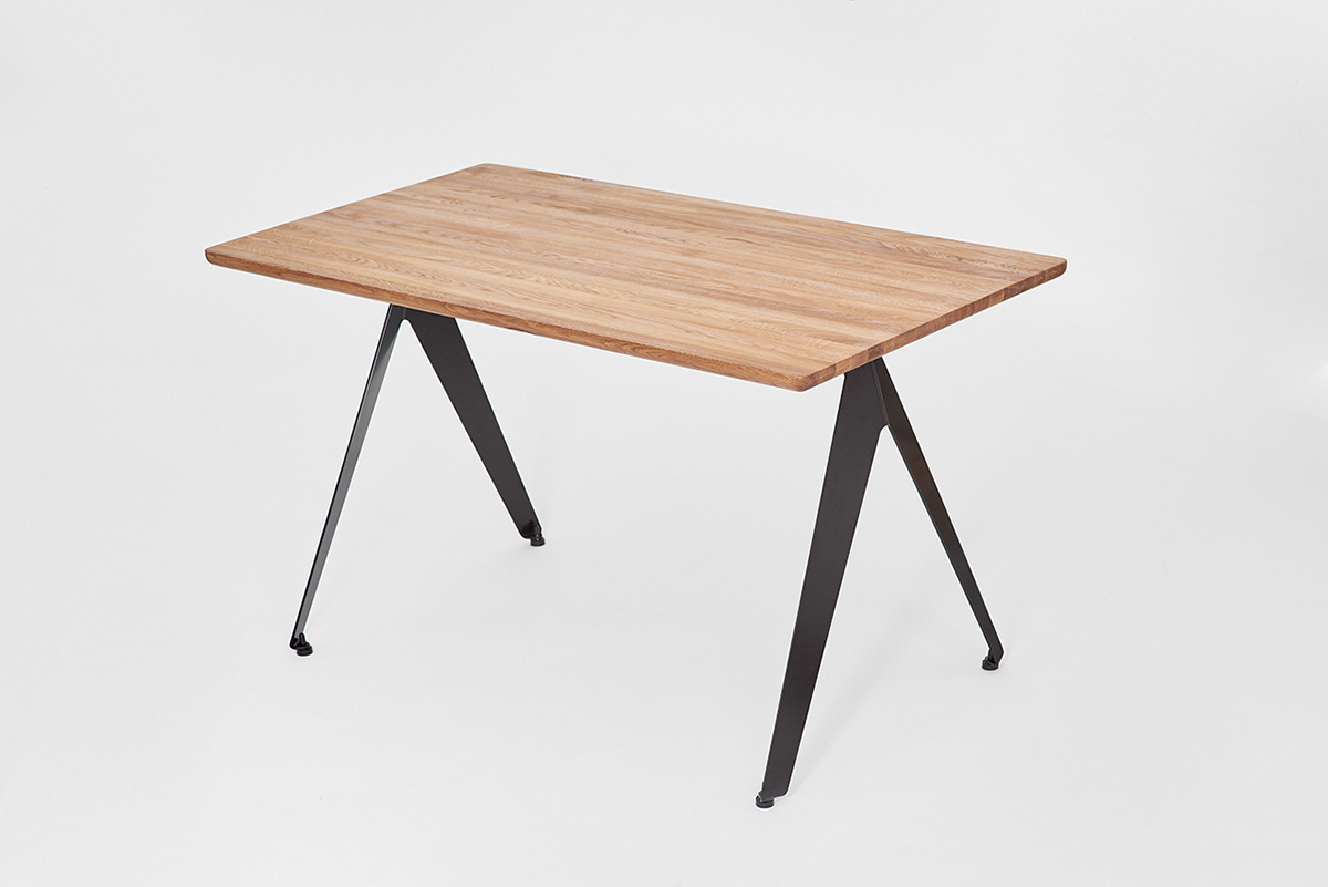 table desk wood natural wood wooden sheet metal steel