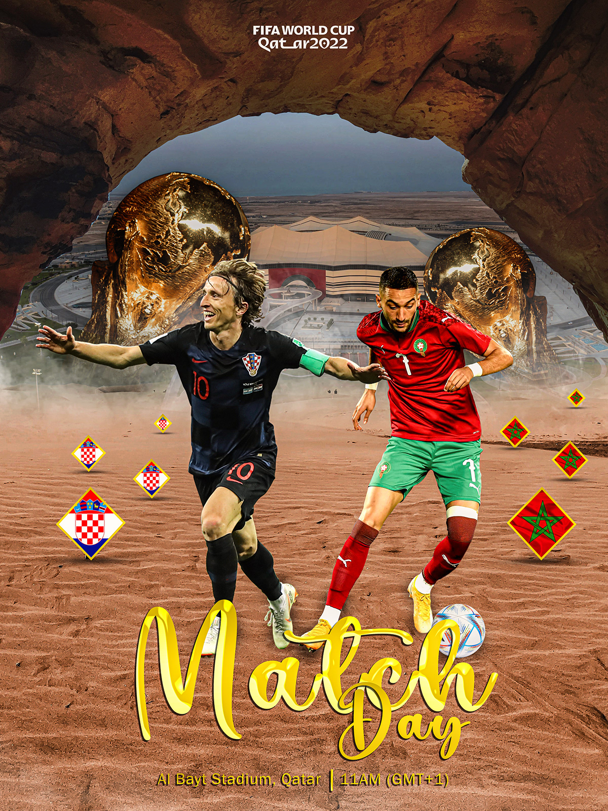 matchday design morocco design Qatar 2022 world cup worldcup2022 Matchday Poster poster world cup Qatar World Cup 2022 World cup 2022 Sports Design