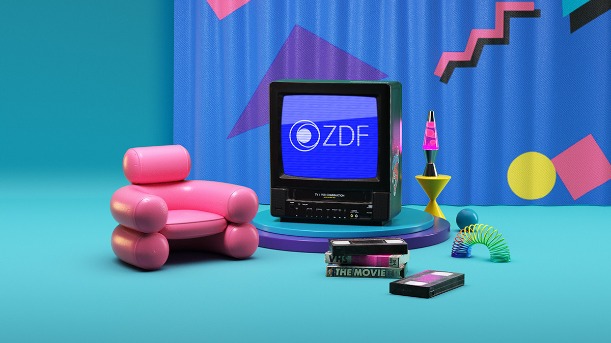 ZDF classics Retro 3d Stages Streaming Diorama miniature world mediathek STAGE DESIGN 3D world