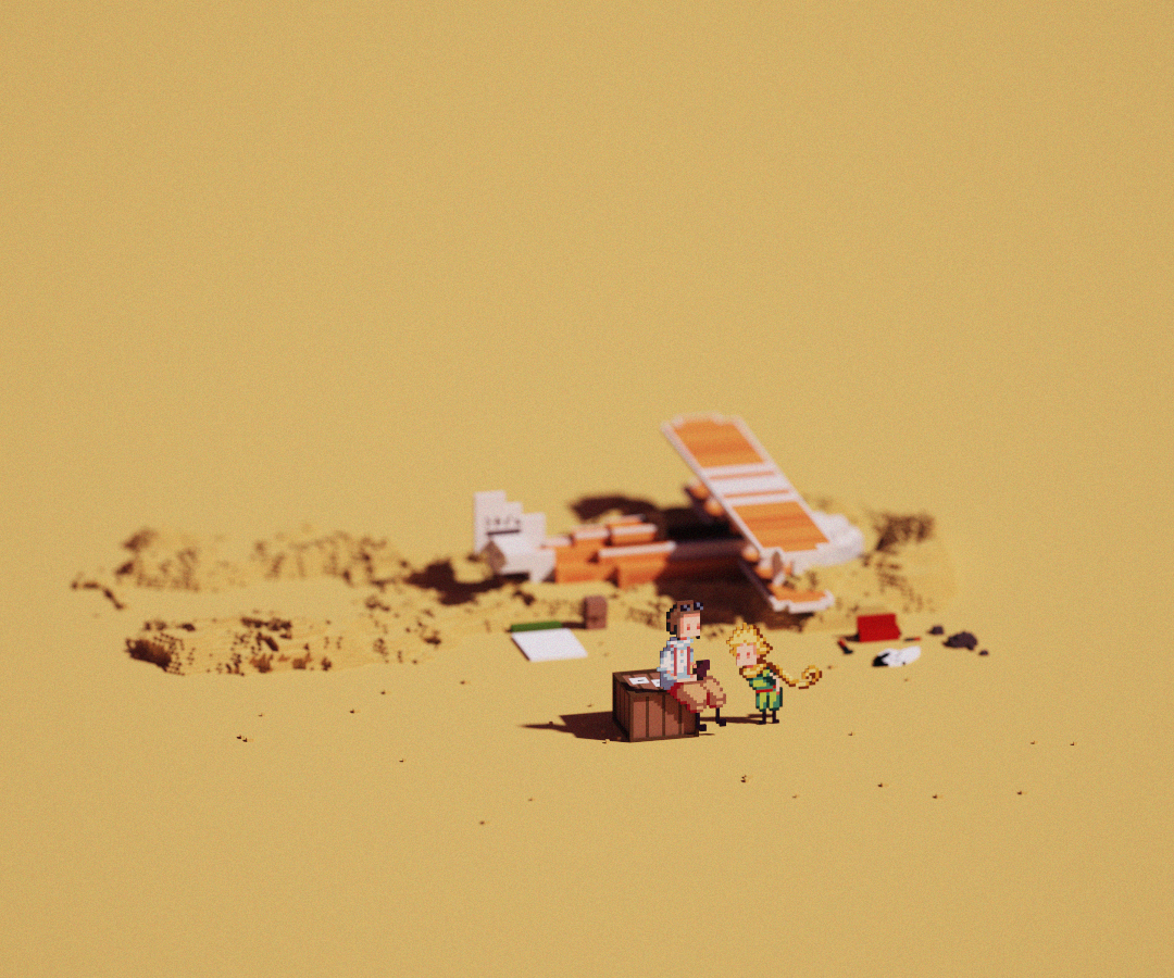 voxel voxel art Magicavoxel Le Petit Prince little prince ISO Isometric Pixel art 3D lowpoly