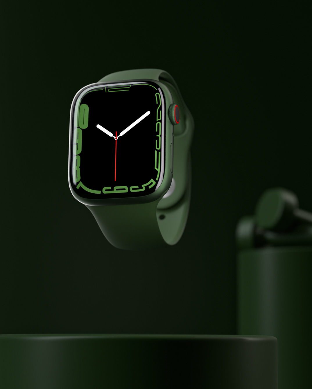3D apple digital illustration modo octane Product Photography Render watch
