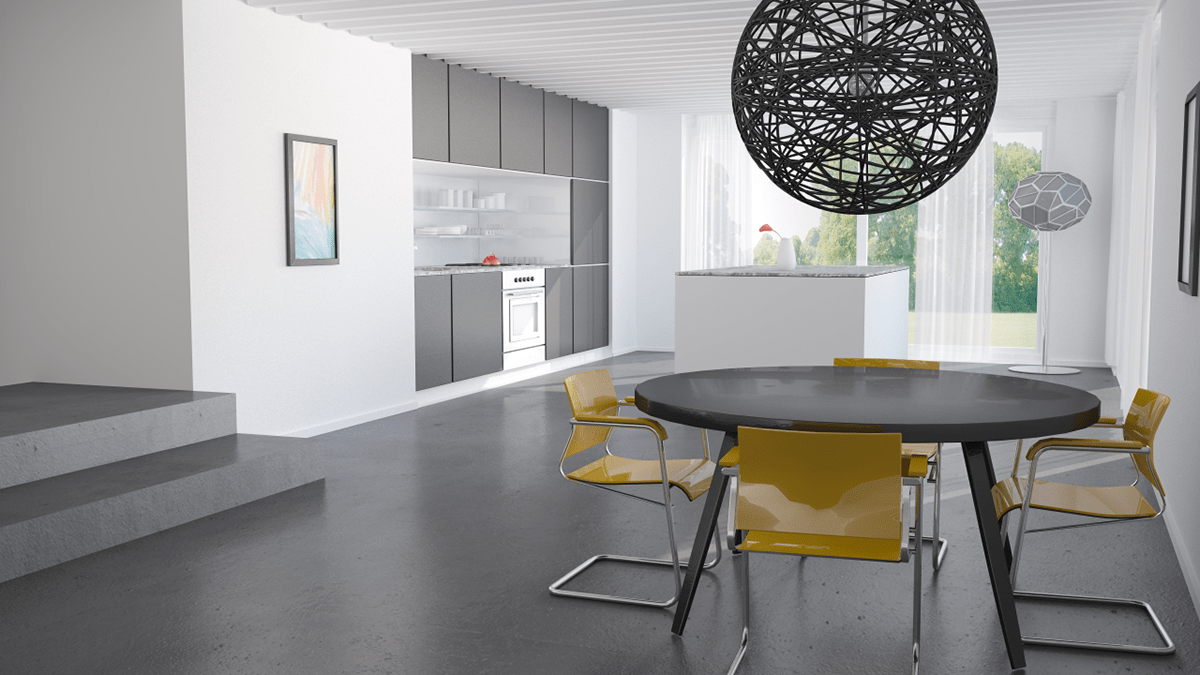kitchen Vizualization 3D model vray cinema 4d