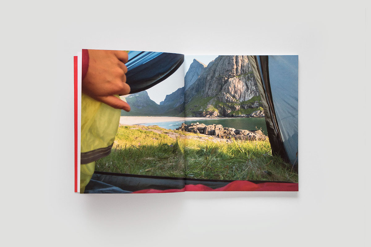 book Monograph photobook red archipelago touristic Guidebook norway lofoten play